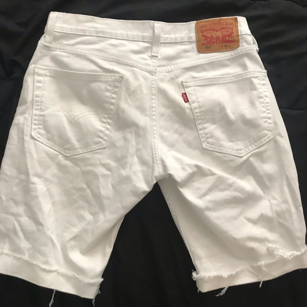 Levi’s White Jean Shorts